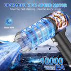 Handheld Car Vacuum Cleaner, 10000PA Vacuum Cleaner & Air Duster, 120W High Power Hand Held Vacuum Cordless, Portable Vacuum Rechargeable with Multi-Nozzles & LED Light for Car, Home, Pet, Office