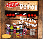 Demon Car Wash Kit - 7 Piece Set Includes Car Wash Soap, Wheel Cleaner, Tire Shine, Interior Cleaner, Demon Shine, Air Freshener & Sponge