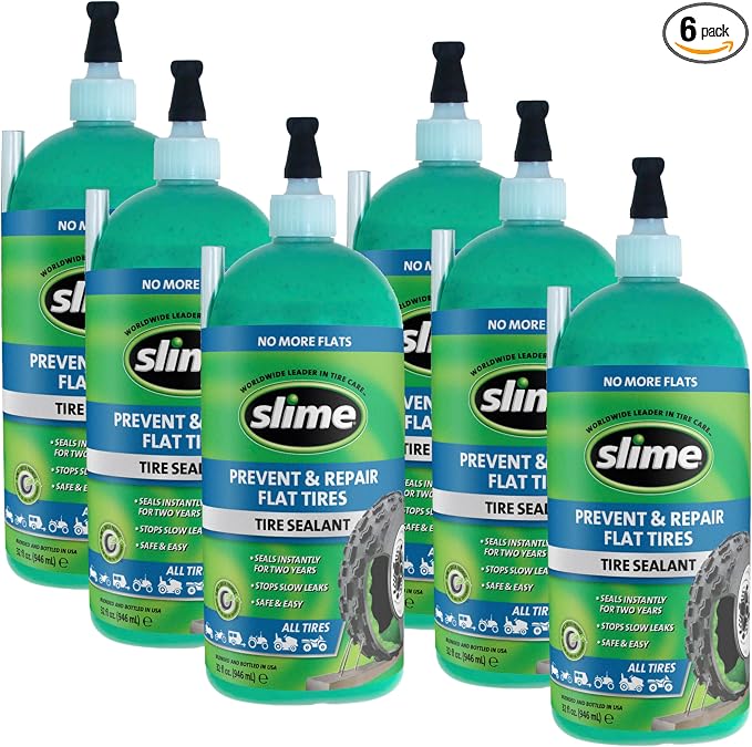 10009-6PK Flat Tire Puncture Repair Sealant, Prevent and Repair, All Off-Highway Tubeless Tires, 6 x 32 oz Bottles