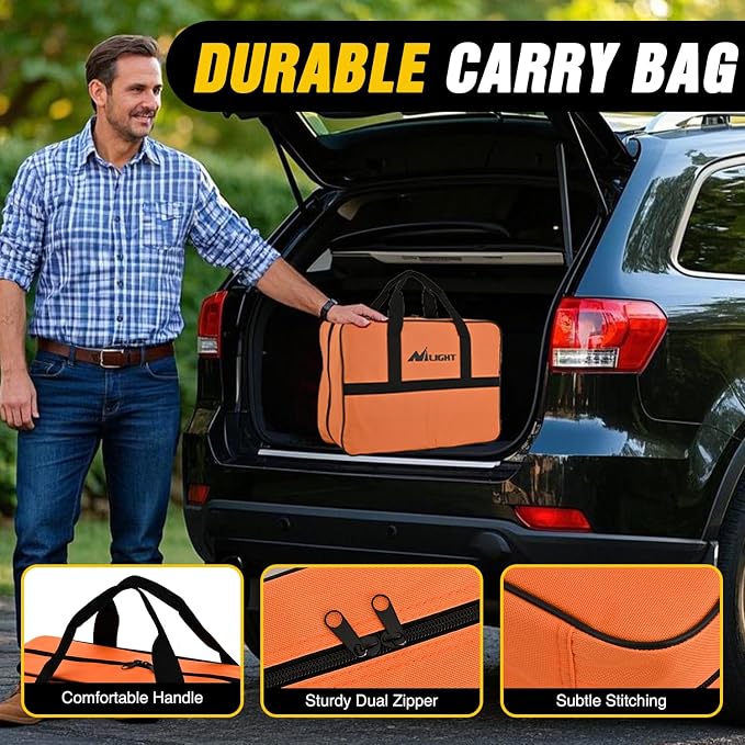 Car Emergency Kit with Jumper Cable, First Aid Kit Safety Assistance Tools for Travel Camping Outdoor Cars Truck SUV RV, Roadside Essentials with Flash Light