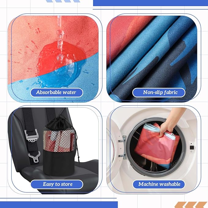 Car Seat Towel Covers with Storage Bag, 63 x 32 Inch Universal Non Slip Waterproof Sweat Protector for Car Truck, Gym Swimming Running, Machine Washable(1 Pack,Grand Canyon)