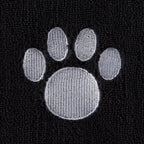 Pet Grooming Towel Collection Absorbent Microfiber X-Large, 41x23.5", Embroidered Black