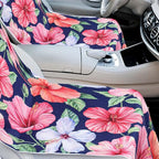 Car Seat Towel Covers with Storage Bag, 63 x 32 Inch Universal Non Slip Waterproof Sweat Protector for Car Truck, Gym Swimming Running, Machine Washable(2 Pack,Summer Flower Hibiscus)