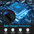 Car Charger iPhone, 5Pack 2.4A 12V USB Adapter Car Cigarette Lighter USB Charger Car Plug for iPhone 17 16e 16 15 14 13 12 11 SE XR XS X 8 7 6,Samsung Galaxy S25 S24 S23 S22 S21 S10 S9,Android,Kindle