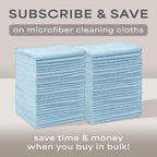 S&T INC. 50 Pack of Microfiber Cleaning Cloth, Bulk Microfiber Towel for Home, Reusable and Lint Free Cloth Towels for Car