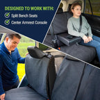 Back Seat Towel Seat Cover for Cars; Great for After Gym Workouts, Dogs, and Outdoor Activities; Universal Fit for Cars SUVs Vans Trucks Rear Seats, EZ fit, Non Slip Grip, Grey
