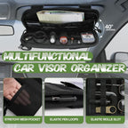 Car Sun Visor Organizer, Tactical Molle Panel Visor Storage Organizer with Sunglasses Holder for Police Gear & Overland Accessories, Universal Fit for Trucks, SUVs, Jeeps & Patrols, Black