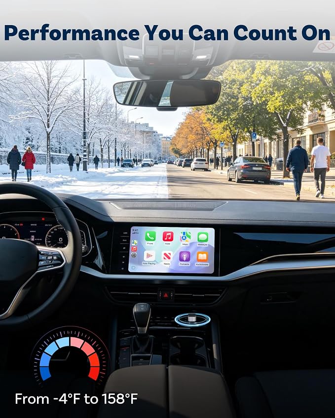 OTTOCAST Mini Nova, 2 in 1 Wireless Carplay & Android Auto Adapter, Plug & Play 2026 Upgraded with AI Assistance (Claude, Gemini, ChatGPT)