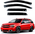 KPY Rain Guards Fit for 2002-2009 Chevrolet Trailblazer, Out-Channel Window Visors Vent Wind Deflectors 4PC, Car Accessories for 06-09 Chevy Trailblazer SS