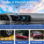 Car Phone Holder for Kia Sportage 2026 Accessories 12.3-in Screen | 2026 Kia Sportage Cell Phone Mount for Magsafe iPhone, 360° Hands-Free No Air Vent Blockage One-Hand Operation Stable Stand