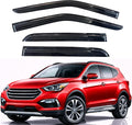 KPY Rain Guards Fit for 2013-2018 Hyundai Santa Fe, Out-Channel Window Visors Vent Wind Deflectors 4PC, Car Accessories for 13-18 Santa Fe (Excludes XL Model)
