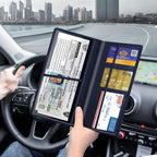 Car Registration and Insurance Card Holder, Vehicle Glove Box Card Organizer Wallet Automobile Accessories for License