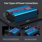 500W Pure Sine Wave Power Inverter 12V DC to 110V 120V AC for Vehicles | Car Cigarette Lighter Adapter inverter with 2 AC Outlets, Converter for Car with LCD Display for Solar RV Truck Home Camping