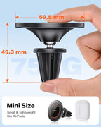 A2C for MagSafe Car Mount,[One-Piece] [17 N54] Magnetic Car Phone Holder for Air Vent, Silicone-Coated Metal Clips, No Assembly One-Hand Operation, 360°Adjustable Car Mount for Magsafe iPhone (2 Pack)