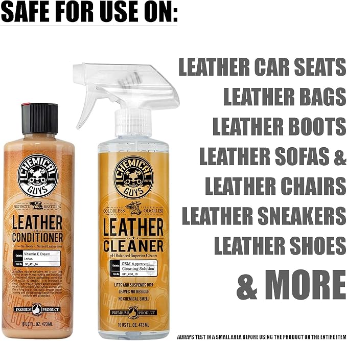 SPI_109_16TI Leather Cleaner and Conditioner Complete Leather Care Kit (16 fl oz) + SPI22016 Total Interior Cleaner & Protectant, (16 fl oz) 3 Items