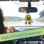 Crochet Hanging Plant for Car,Car Decorations Interior,Plant Aesthetic Car Accessories for Women Interior Cute,Car Ornaments Charms for Rear View Mirror,Boho Car Decoration Gifts