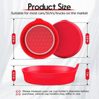 Car Cup Coaster Universal Non-Slip Cup Holders Bling Crystal Rhinestone Car Interior Accessories 2 Pack Red