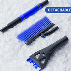 31.5" Snow Brush & Ice Scraper for Car Windshield, 3 in 1 Extendable Snow Brush with Squeegee, Detachable Snow Removal Tool with Comfortable Ergonomic Foam Grip for Cars, Suvs, Trucks, RVs