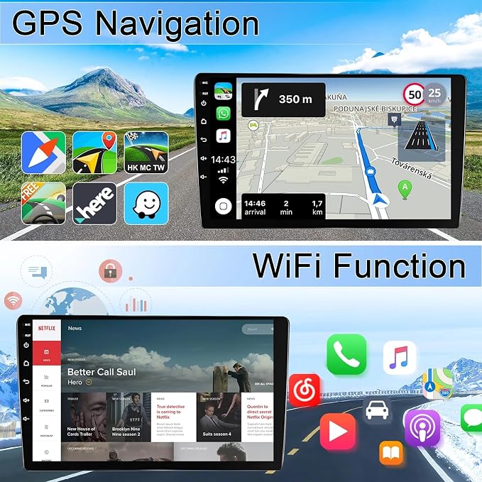 4+64G Android 15 Car Stereo Radio for Isuzu N Series NNR/NPR/NPS/NQR Truck 2009-2020 for CarPlay Wireless Android Auto 7in Car Screen with GPS Navigation Bluetooth WiFi FM RDS Backup Camera
