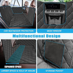 Back Seat Extender for Dogs,Hard Bottom Dog Car Seat Cover for Back Seat Support 400lb, Waterproof Dog Car Hammock Travel Bed for Car SUV Truck