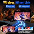 Carplay Screen for Car, 7 inch Wireless Carplay & Android Auto（Black） | Portable Touchscreen car play with Mirror Link，Bluetooth，Voice Control，Map Navigation，FM Transmit，Plug-and-Play car stereo