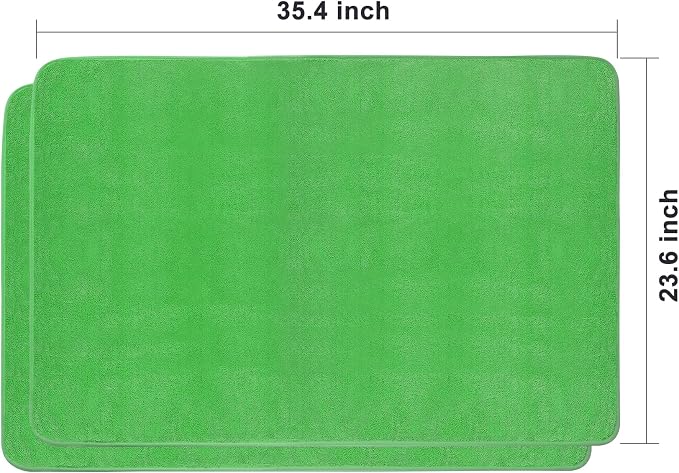Microfiber Towels for Cars, 2 Pack 35.4" x 23.6" Car Drying Towel, Green Reusable Car Towel, Quick Drying Car Microfiber Cleaning Cloth for RVs, SUVs, Trucks