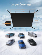 Car Windshield Snow Cover, Windshield Cover for ice and Snow, Frost Windshield Cover for Ice, 2*Removal Side Mirror Protector, Windproof UV Sunshade Cover for Cars, SUVs, Vans