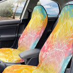 2 Pack Car Seat Towel Covers, Sweat-Proof Microfiber Seat Protectors for Gym, Running, Beach & Workout, Breathable Quick-Dry, Machine Washable, Pastel Pineapple Print, Universal Fit