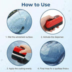 2 PCS Car Windshield Oil Film Cleaner Brush - Hydrophobic Glass Coating Applicator for Crystal Clear Visibility