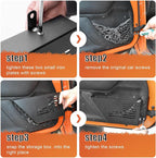 Metal Front Door Pocket Storage Box Compatible with 2007-2018 Jeep Wrangler JK JKU 2/4 Door, 2 PCS Interior Storage Expansion Accessories for Jeep Saggy Net Replacement