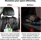 Purse Hook for Car -Universal Premium materials silicone and Aluminum-Magnesium Alloy Double Car Seat Back Storage Hook for Purses, Handbags, Bags Car pattern (2 Pack) Black