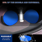 28 Pcs Car Accessories: 20 Pcs Air Conditioner Decoration Strip, 4 Non-Slip Silicone Cup Coasters, 4 Car Tire Valve Stem Caps (Blue)