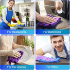 60 Pcs Microfiber Cleaning Cloths for Cars 16 x 16 Inch Ultra Absorbent Car Towels Drying Reusable Cleaning Supplies House Kitchen Window Microfiber Towel (Purple,Blue)