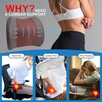 Lumbar Support Pillow for Car, Car Seat Back Support for Driving | Memory Foam Car Lumbar Support for Driving, Car Back Cushion, Adjustable Straps, Lower Back Pillow, Breathable 4D Mesh, Brown