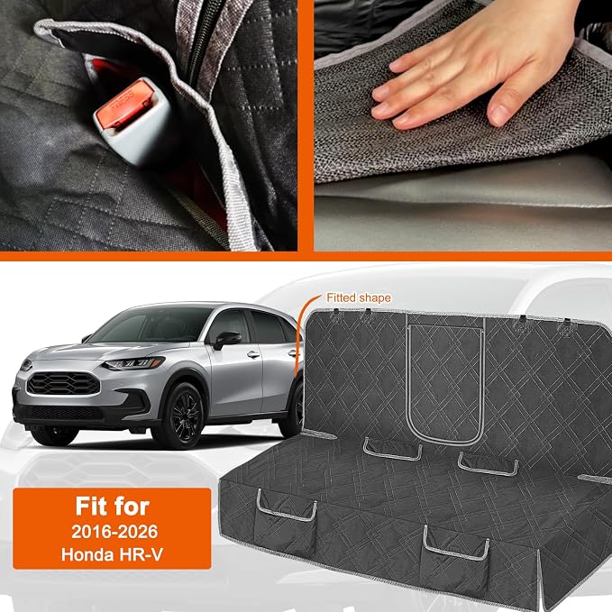 Dog Car Seat Cover Compatible with 2016-2026 Honda HR-V, Waterproof Pet Bench Seat Cover for Back Seat, 600D Heavy Duty Scratch Proof Nonslip Truck Seat Covers for Dogs