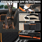 Smouatou Dog Car Seat Cover for Back Seat, Sturdy Backseat Extender for Dogs,New Scratch Resistant, Anti Slip Portable Dog Hammock,Suitable for Cars and SUVs,Car Travel Pet Bed (S)