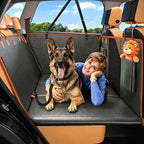 Dog Car Seat Cover for Back Seat, Hard Bottom Back Seat Extender for Pets | Heavy Duty Waterproof Scratch Proof Nonslip Durable Back Seat Covers, Upgraded Material, Easy to Clean, Holds 400lb