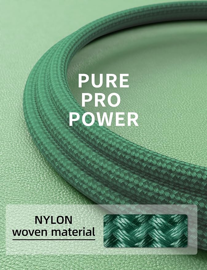USB to USB C Cable Fast Charging 3FT, 2Pack USB A to USB C Charger Cord, Upgraded Extra Durable Braided USBC Cable Compatible with iPhone 17 16 15 Pro Max,Samsung Galaxy S10 S9 Plus and More -Green