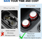 Cup Holder for Honda HRV/ZRV Accessories 2023 2024 2025 2026 Center Console Cup Holder Insert Silicone Cupholder Coaster Protector for HRV/ZRV Interior Black