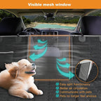 Dog Car Seat Cover for Trucks, Waterproof Back Seat Hammock with Mesh Window and Side Flaps, Rear Protector for Ford F150 Ram 1500 Silverado Sierra