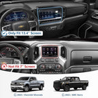 Phone Mount for 2022 2023 2024 2025 2026 Chevrolet Silverado 1500/GMC Sierra 1500 2500 3500 HD Accessories,Dash Platform Phone Mount Magsafe Fit 13.4" Screen, Cell Phone Holder for NATO Rail