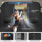 Back Seat Extender for Dogs-Large Space, Hard Bottom High Barrier Dog Car Seat Cover for Back Seat Hold 420lb, Backseat Protector Pet Bed, Waterproof Dog Hammock for Car SUV and Trucks