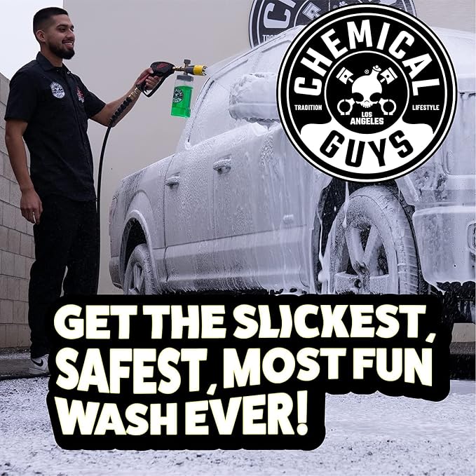 Big Mouth Max Release Foam Cannon - Foam Cannon for Pressure Washer for Car Wash, Home Cleaning, and Boat Wash with 34 oz Bottle