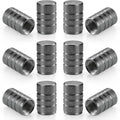 12PCS Tire Valve Stem Caps, Car Exterior Accessories, Aluminum Alloy Valve Cover Universal for Cars, Trucks, Motorcycles and Bicycles (Titanium Gray)