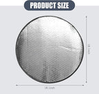 Car Steering Wheel Sun Shade, Steering Wheel Cover, Sun Heat Shield Anti-Heat Aluminum Foil Steering Wheel Shade, Heat Shield, Universal Car UV Protector (18.11 x 18.11Inch)