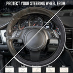 Bling Silver Diamond Leather Steering Wheel Cover, with Sparkly Crystal Glitter Rhinestone Universal Fit 13" 1/2-14" Small Car Wheel Protector for Women Girl Fit Car,SUV,Van,Sedan, Silver