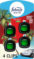 Odour-Fighting Auto Air Freshener, Car Vent Clip, Old Spice Fiji, 4ct
