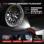 5000A Car Battery Jump Starter with Air Compressor 160PSI, Battery Jumper Starter Portable 7.0L Gas/6.0L Diesel, Jumper Cables, Car Battery Charger with Power Bank & Light, Roadside Emergency Kit