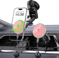 for Mag-Safe Car Mount Charger, Magnetic Phone Holder for Your Car Charger Dash Windshield Vent Magnetic Wireless Car Charger Mount for iPhone 17 16 15 14 13 12 Pink