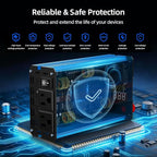 500W Pure Sine Wave Power Inverter 12V DC to 110V 120V AC for Vehicles | Car Cigarette Lighter Adapter inverter with 2 AC Outlets, Converter for Car with LCD Display for Solar RV Truck Home Camping